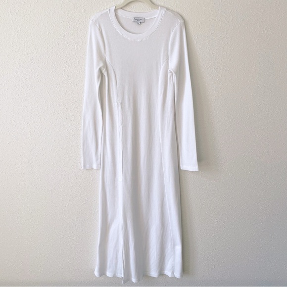 Michael Stars Ilia Thermal Midi Maxi Dress White Size Medium Neutral READ - Picture 1 of 8